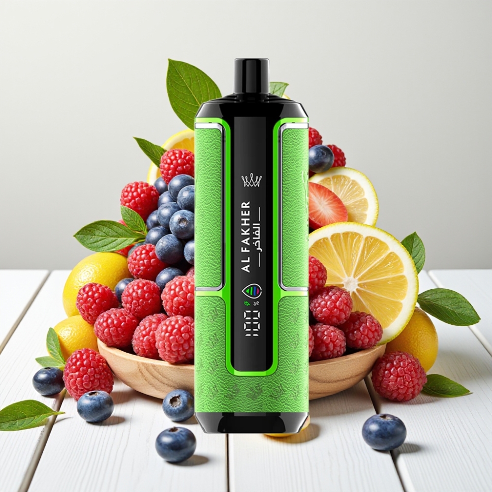 Al Fakher Crown Bar 15K Hypermax Vienkartinis Vapas – Mėlynųjų Serbentų Limonadas, 22ml, 15K Pūkų, 6mg