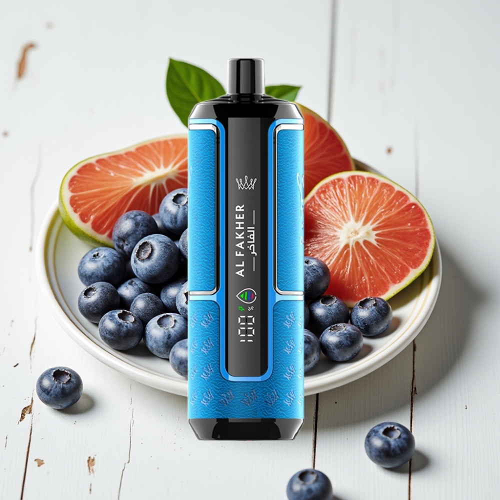 Al Fakher Crown Bar 15K Hypermax Vienkartinis Vapas – Mėlynųjų Uogų Guma, 22ml, 15K Puffų, 600mAh