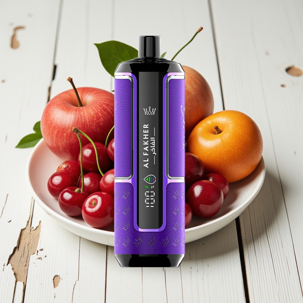 Al Fakher Crown Bar 15K Hypermax Vienkartinis Veipas Kit Vyšnių Fiesta – 22ml, 600mAh, 15K Puffų