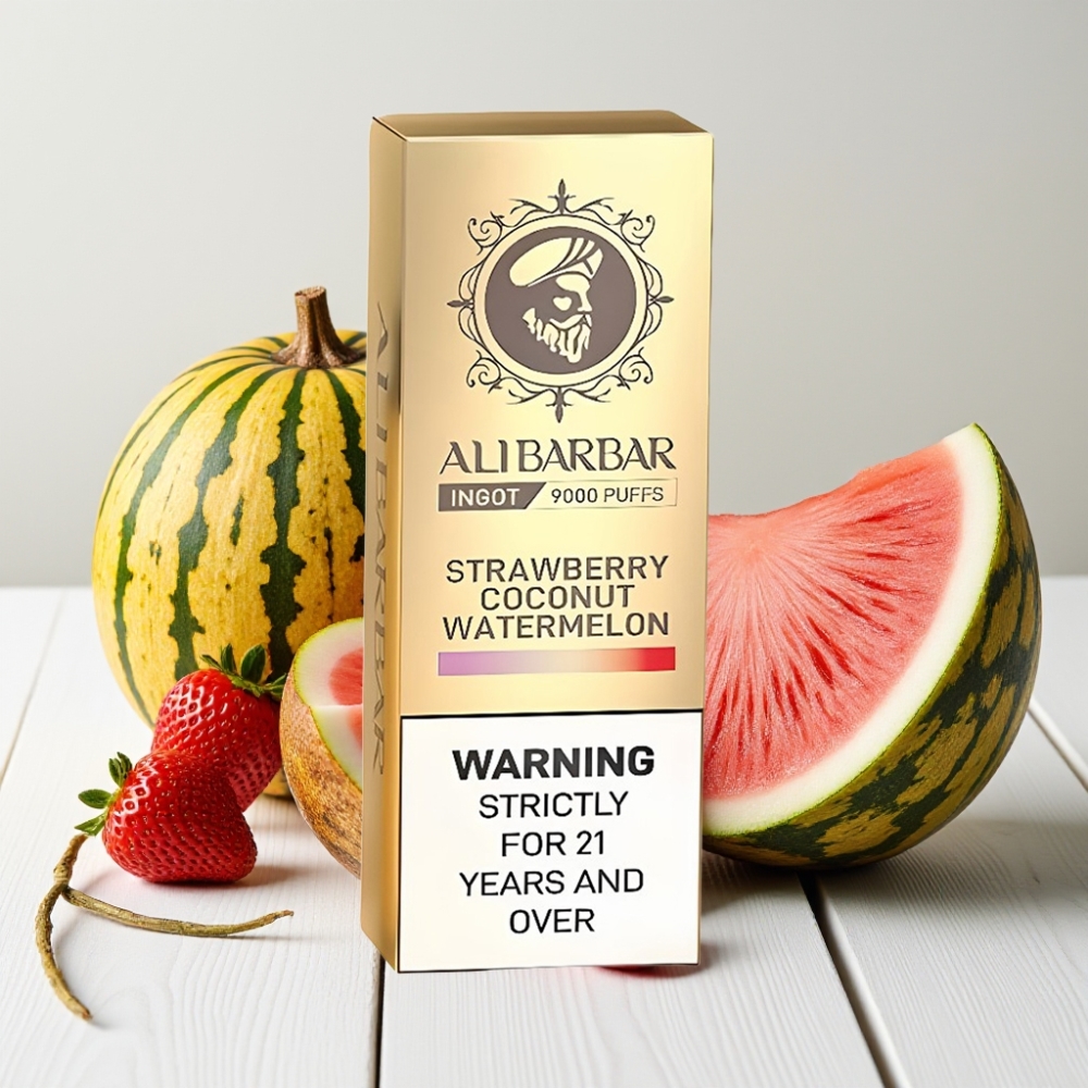 Alibarbar Ingot 9000 Puffs Braškės Kokoso Arbūzas | 22ml, 2350mAh, 9000 Puff