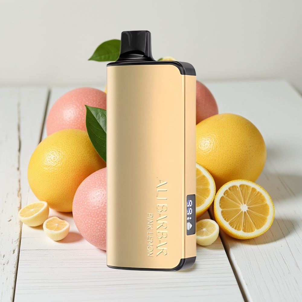 Alibarbar Ingot 9000 Puffs Vienkartinis Vapas Rūgščiai Raudona Citrina | 22ml, 2350mAh, LED Ekranas