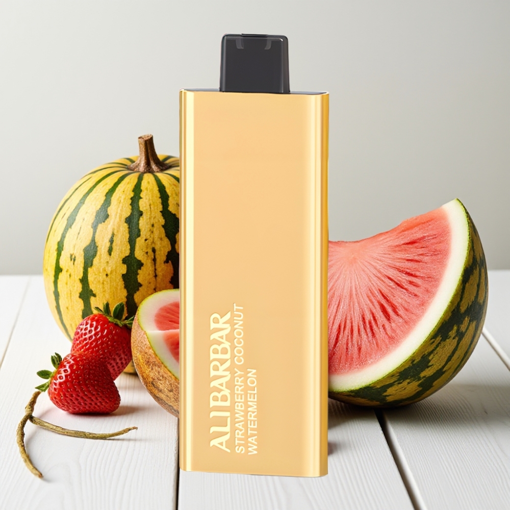 Alibarbar Pandora 7000 Puffs Vienkartinė Vape - Braškės, Kokoso, Arbūzas, 17ml, 1.0Ω