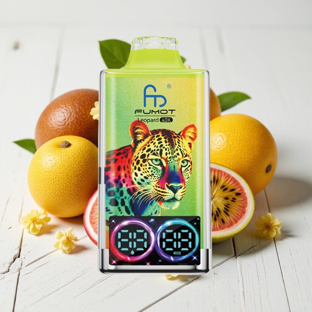 Fumot Leopard 40K Puffs Vienkartinis Veipas Kiwi Apyrankšlės Guava | 700mAh, 5% Nikotino, 40000 Puffų