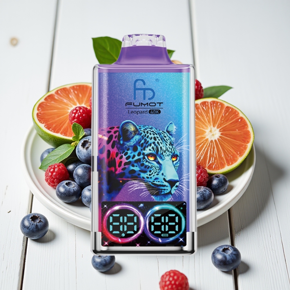 Fumot Leopard 40K Puffs Vienkartinis Veipas Mėlynės su Ledu, 5% Nikotino, 700mAh, Type-C