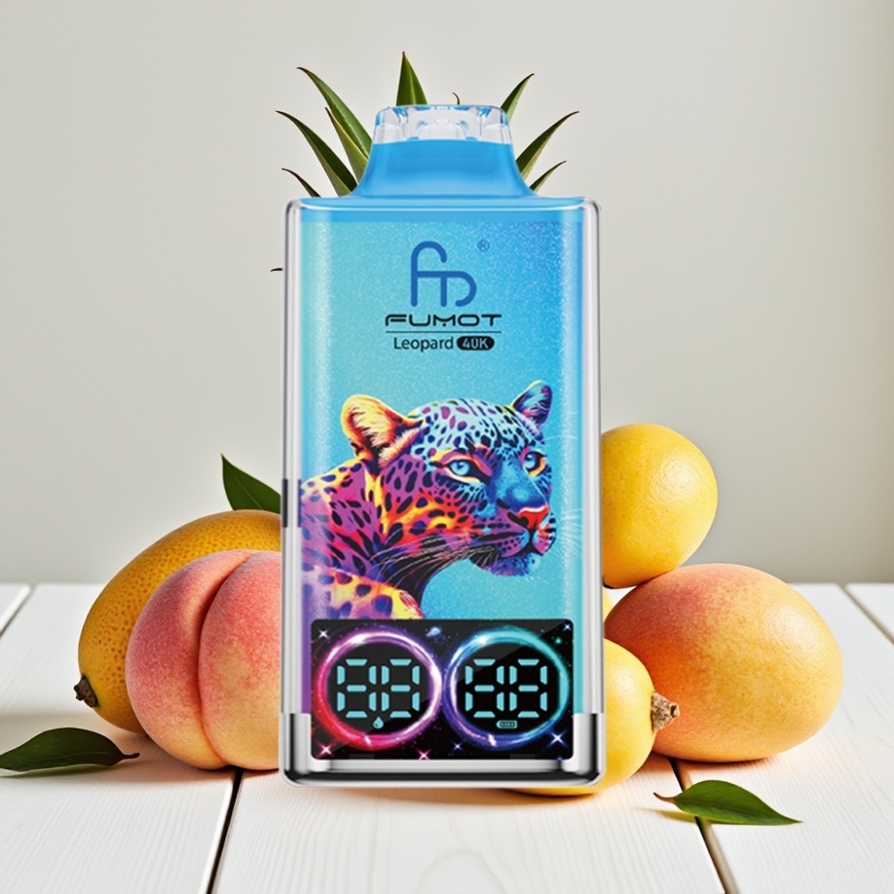Fumot Leopard 40K Puffs Vienkartinis Veipas Persikų Mango Ananasų 5% Nikotino, 700mAh, Tipo-C