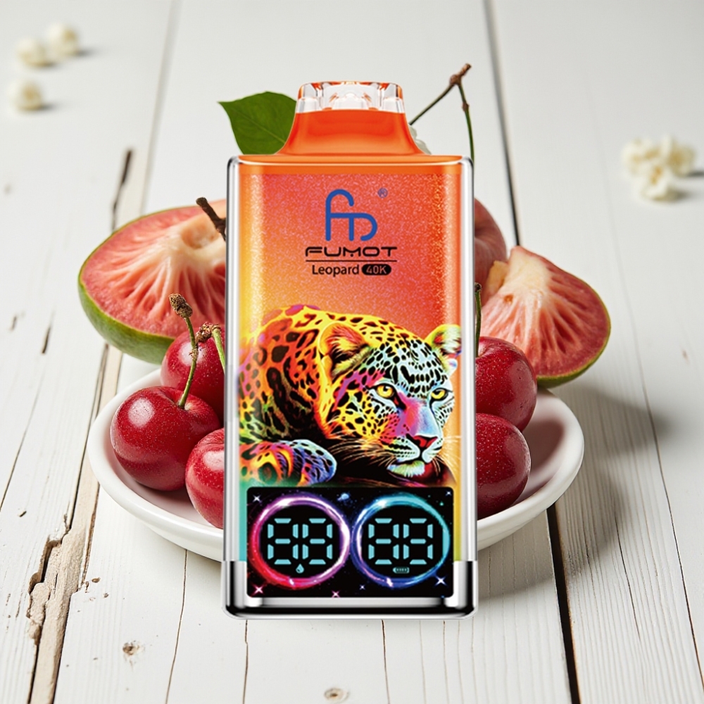Fumot Leopard 40K Puffs Vienkartinis Veipas Vyšninis Ledas, 700mAh, 5% Nikotino, Type-C