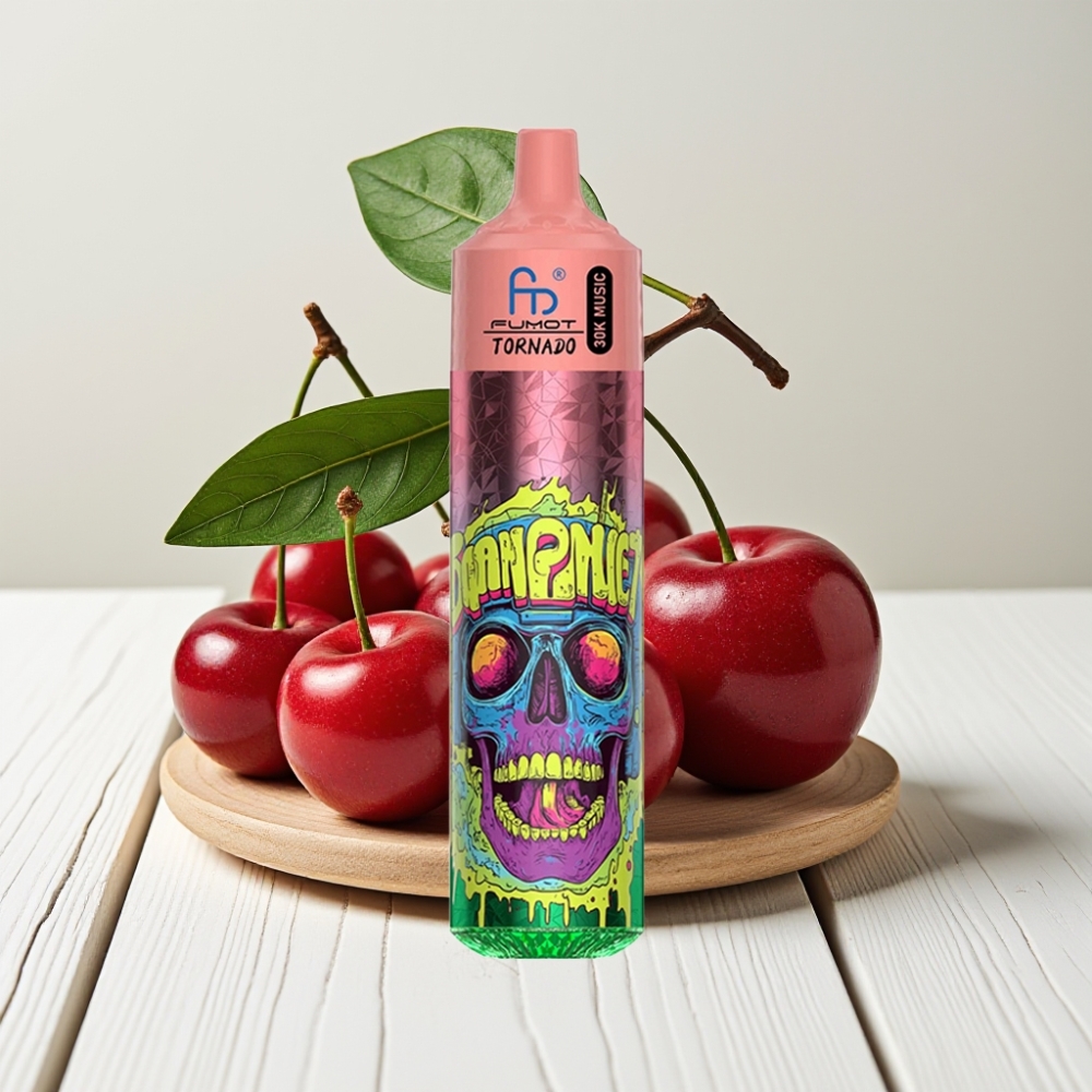 Fumot RandM Tornado 30000 Pūstukai – 30 000 Pūstukų, 30mL, 1.0 Ohm, Trigubų Vyšnių