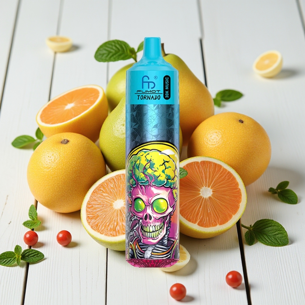 Fumot RandM Tornado 30000 Puffs, 30mL, 2%/5% Nikotino, Mėtų Ledas, 600mAh, 1.0 Ohm
