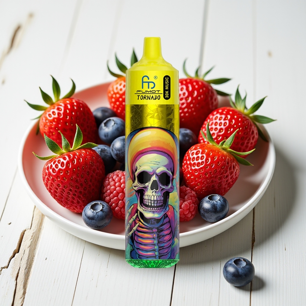 Fumot RandM Tornado 30000 Puffs – Braškės, Mėlynės, Avietės | 30mL, 2%/5%, 600mAh