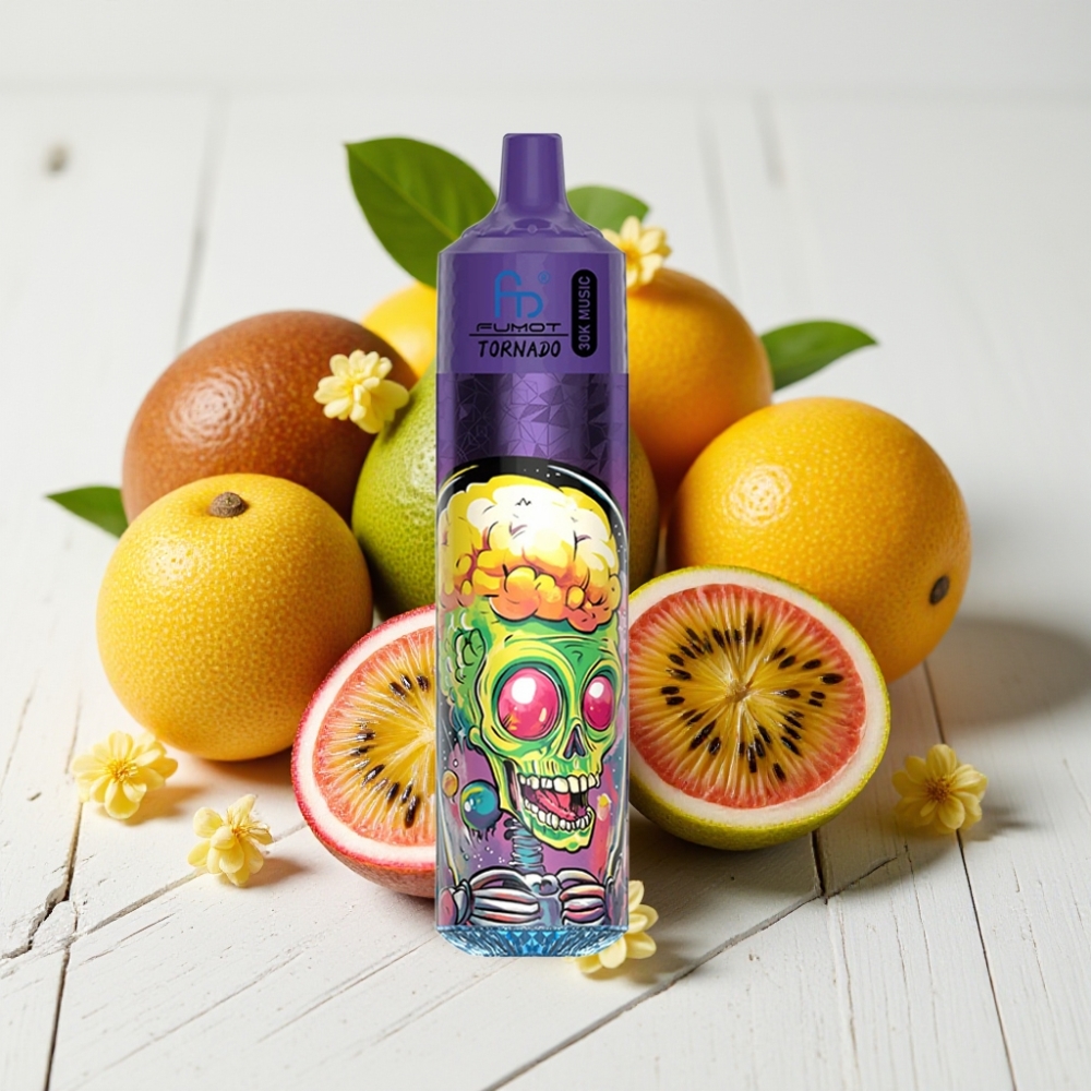 Fumot RandM Tornado 30000 Puffs - Kiwi Pasiflora Gvajava, 30mL, 2%/5% Nikotino, 600mAh