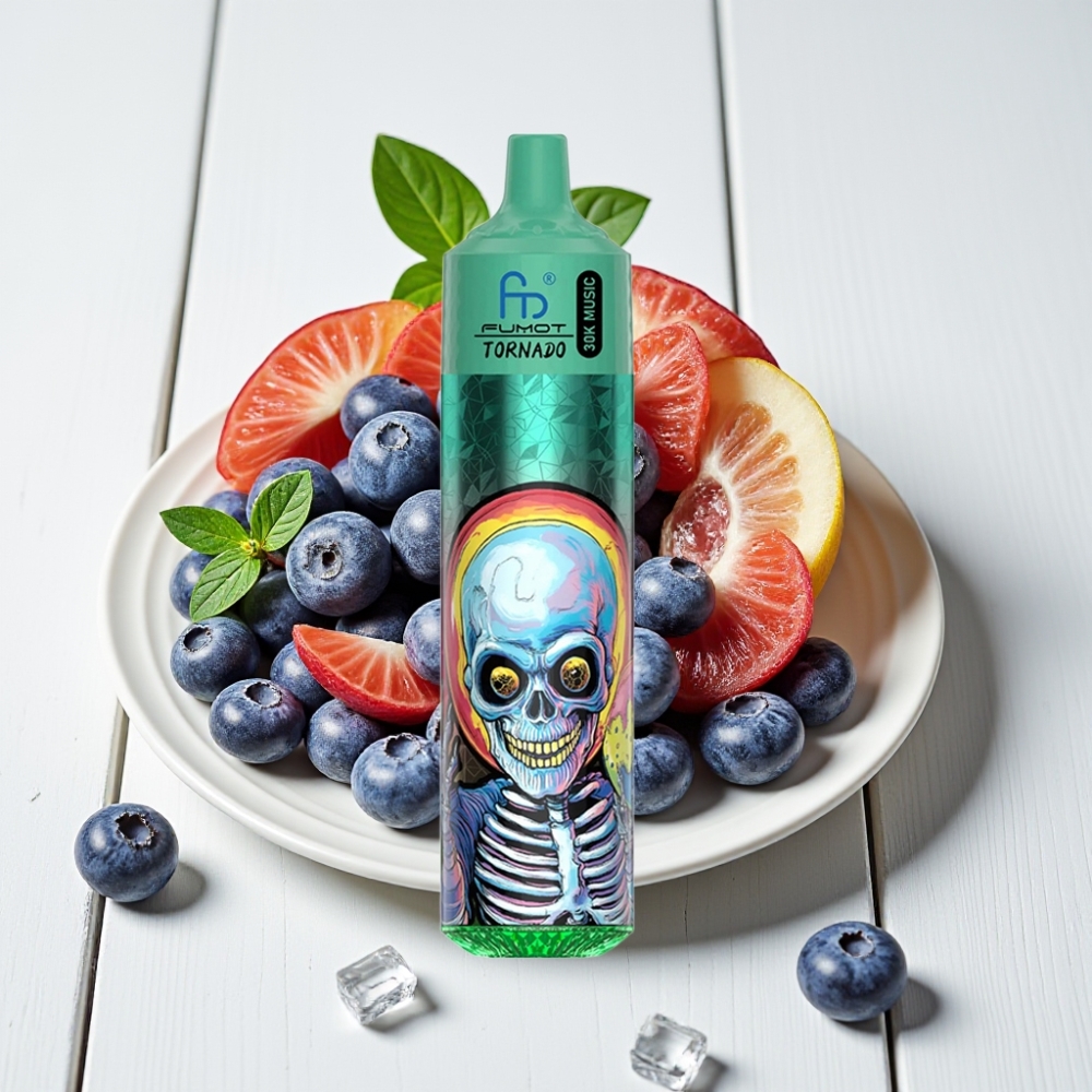 Fumot RandM Tornado 30000 Puffs Vienkartinis Veipas Mėlynųjų Uogų Ledas, 30mL, 1.0 Ohm, 600mAh