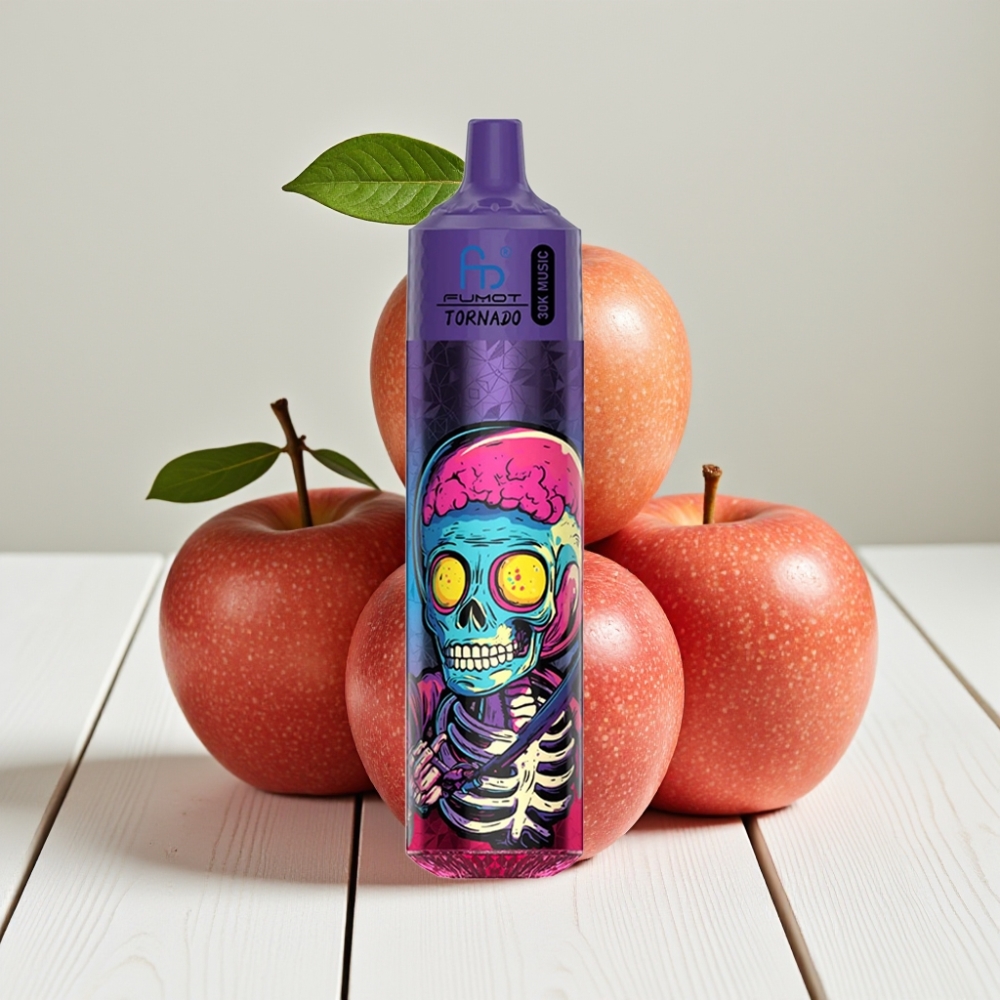 Fumot RandM Tornado 30000 Puffs Vienkartinis Veipas – Trijų Obuolių, 30mL, 1.0 Ohm, 600mAh