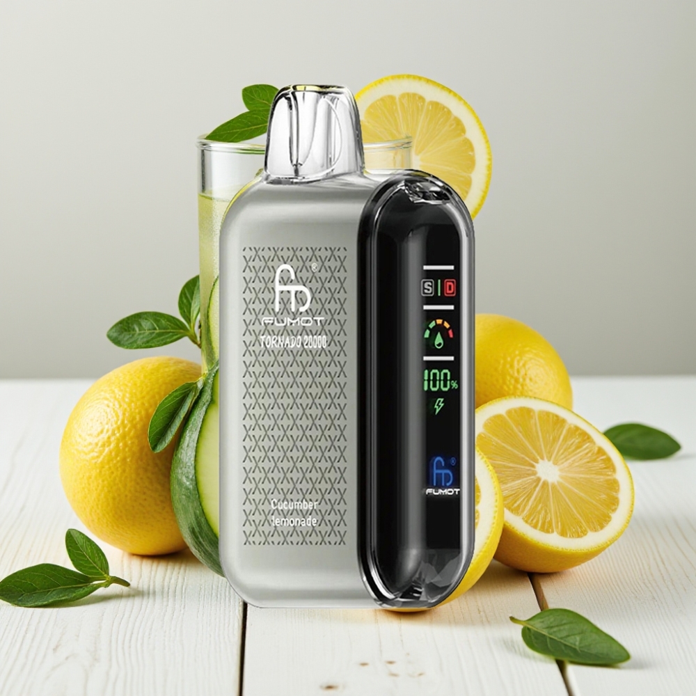 Fumot Tornado 20000 Puffs Dujinė Garinė – Agurkų Limonadas, 20ml, 850mAh, 2% Nikotino