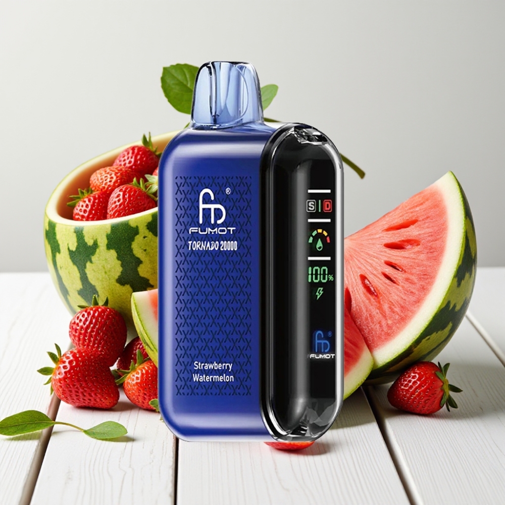Fumot Tornado 20000 Puffs Vienkartinis Veipas Braškė Arbūzas | 20ml, 850mAh, 2% Nikotino