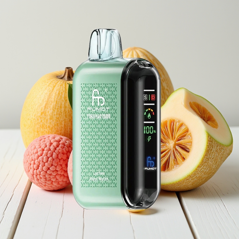 Fumot Tornado 20000 Puffs Vienkartinis Veipas Lichee Melionas, 20ml, 850mAh, 2% Nikotino