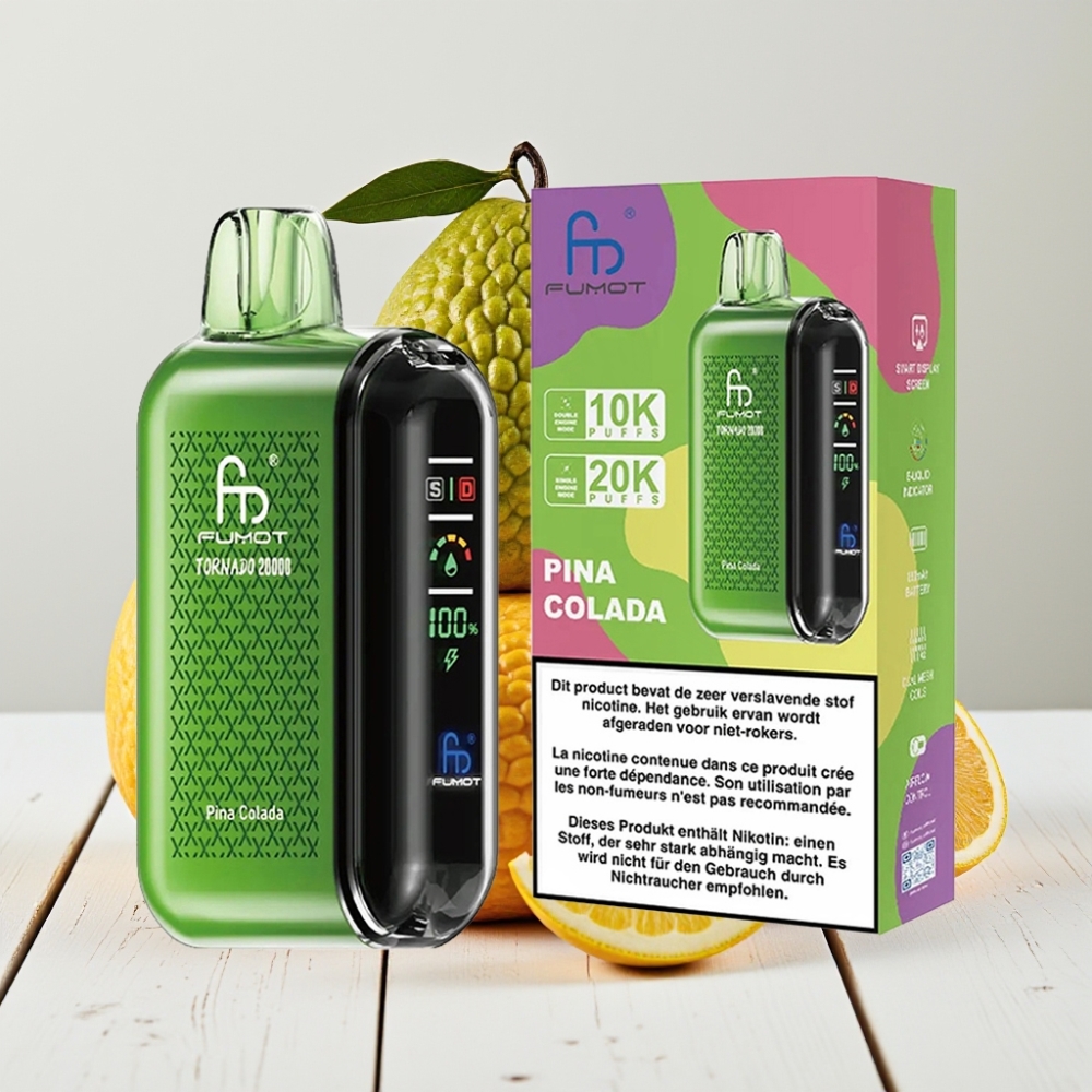 Fumot Tornado 20000 Puffs Vienkartinis Veipas Pina Kolada | 20ml, 850mAh, 2% Nikotino