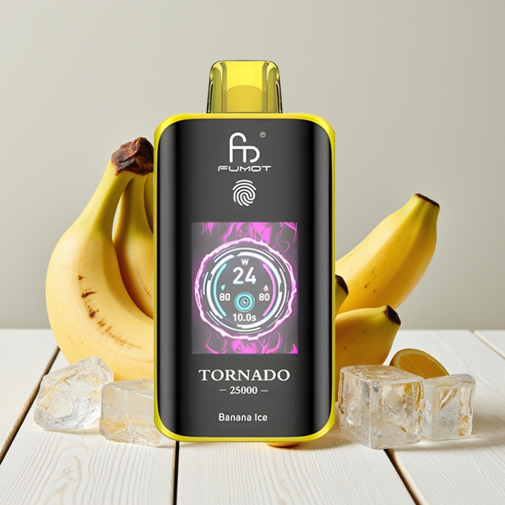 Fumot Tornado 25000 Puffs Banana Ledas | 20ml, 700mAh, Type-C