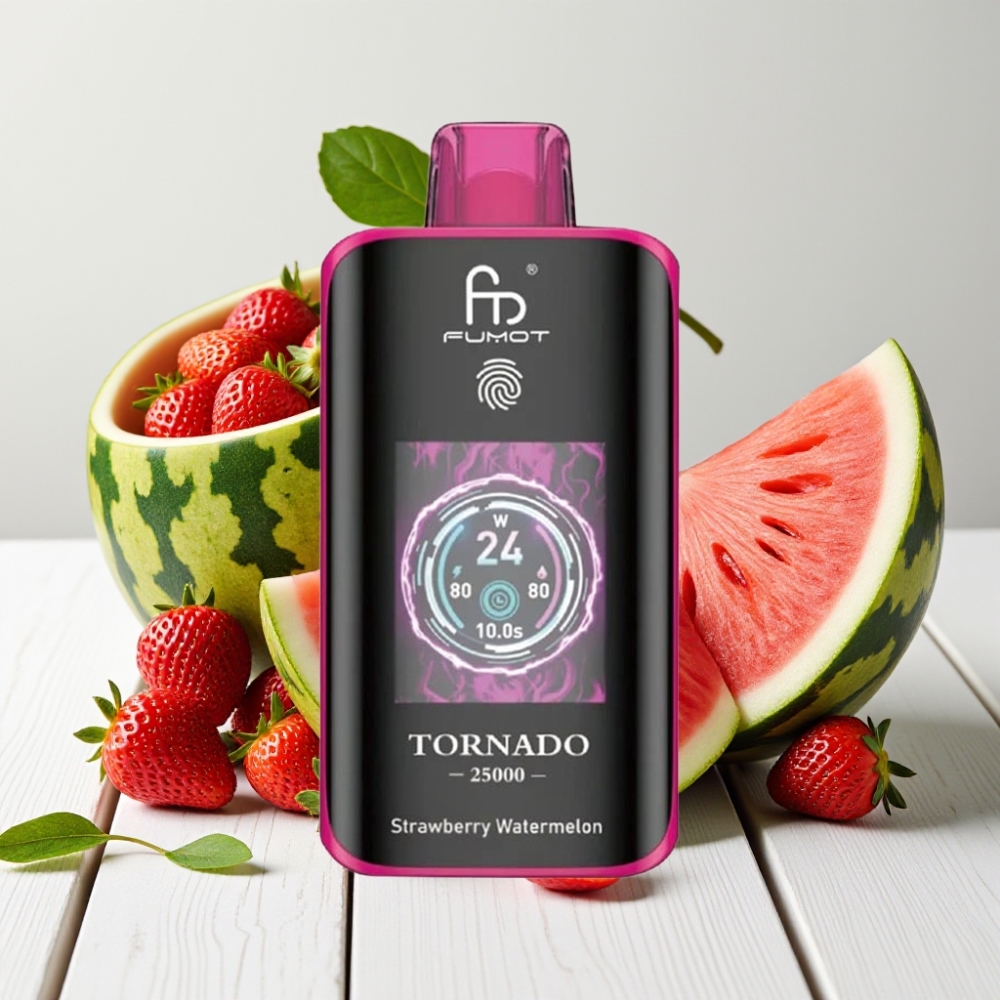 Fumot Tornado 25000 Puffs Braškės Arbūzas | 20ml, 700mAh, Type-C