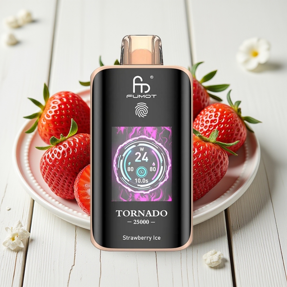 Fumot Tornado 25000 Puffs Braškės ledas | 20ml, 700mAh, Type-C
