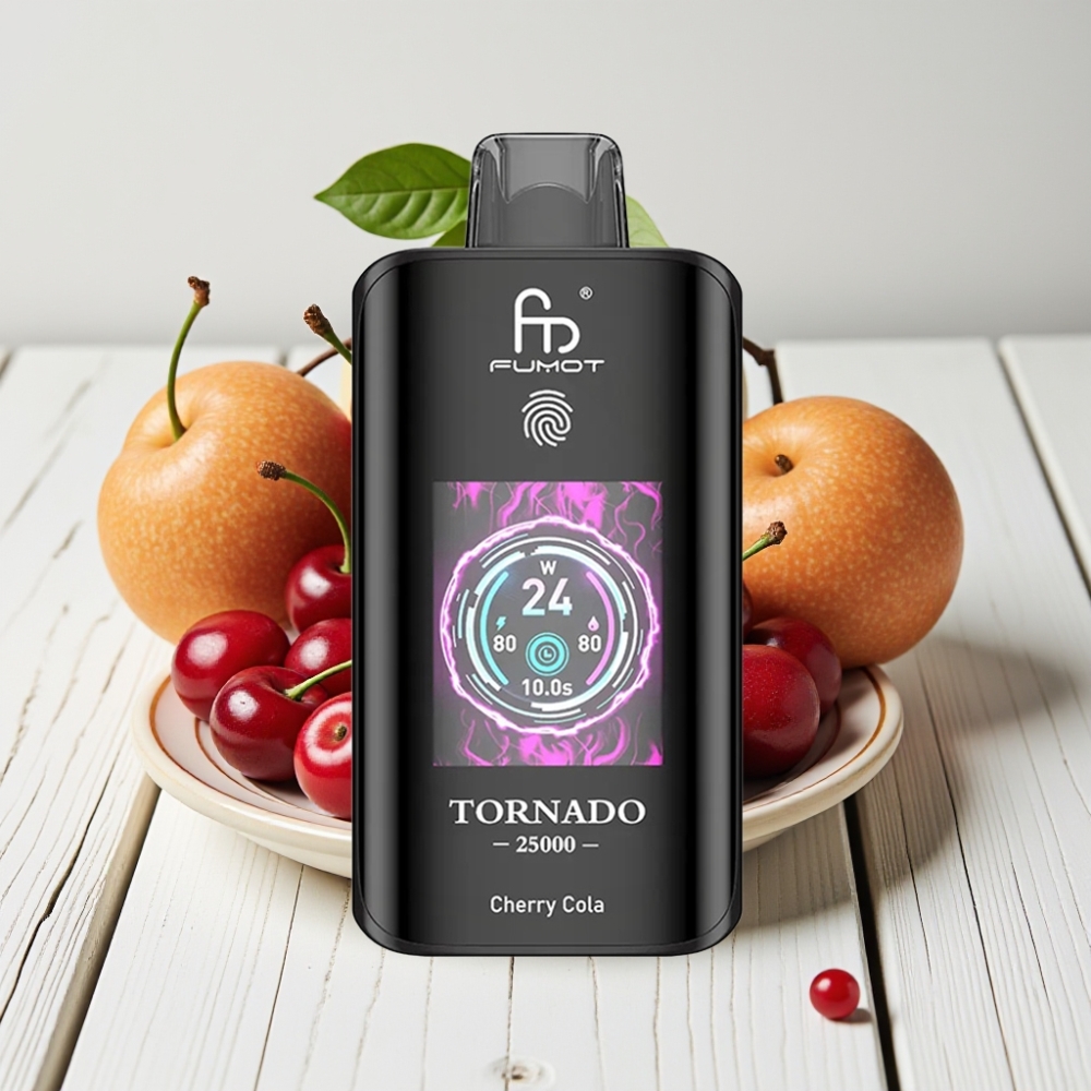Fumot Tornado 25000 Puffs Vyšninis Kolos skonis, 20ml, 700mAh, Type-C