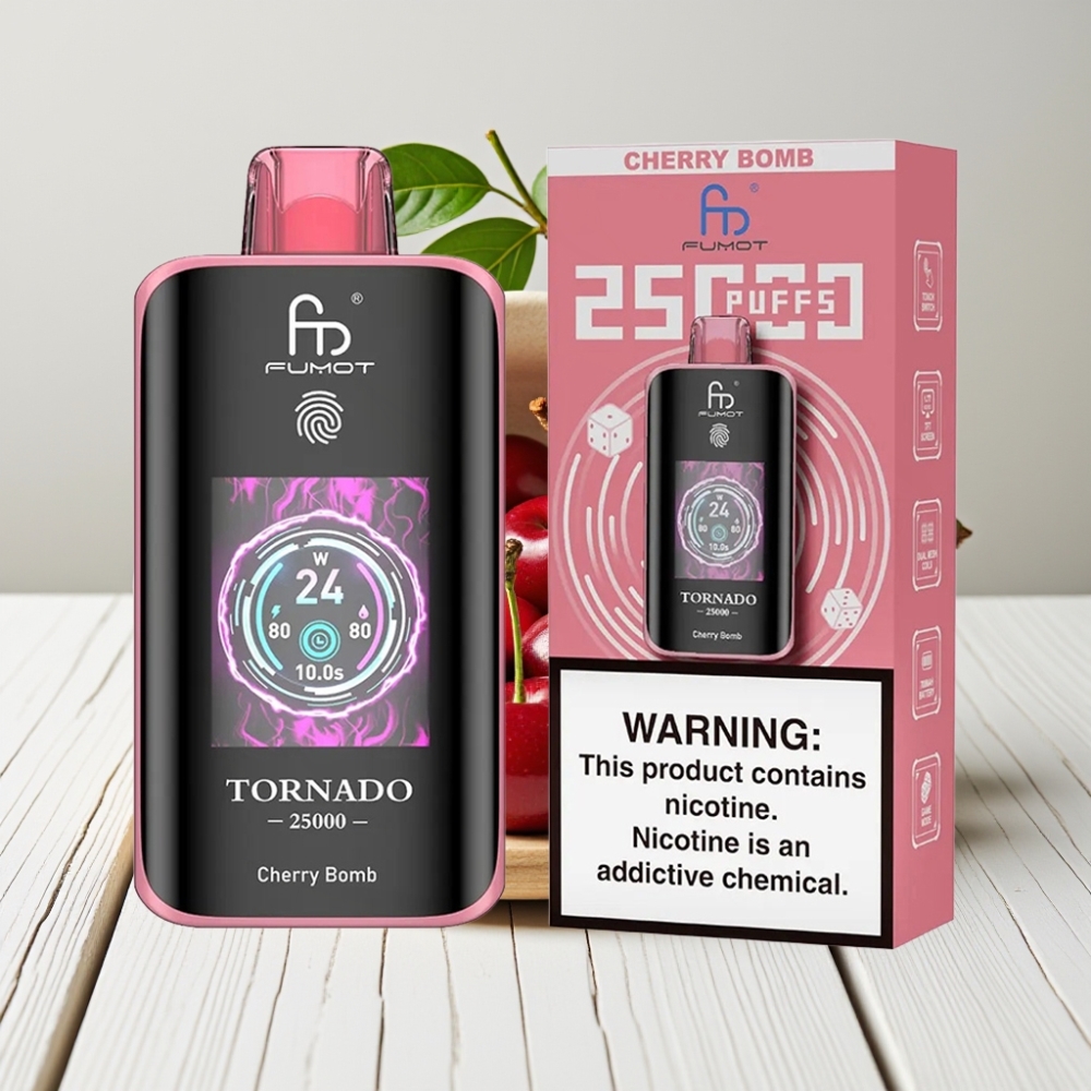 Fumot Tornado 25000 Puffs - Vyšninis Sprogimas, 20ml, 700mAh, Type-C