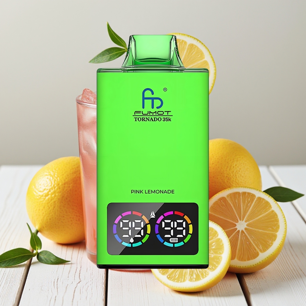 Fumot Tornado 35K Vienkartinis Vapas Rožinis Limonadas | Dviguba Tinklelinė Apvija, 15ml, 700mAh