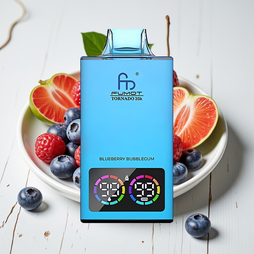 Fumot Tornado 35K Vienkartinis Veipas - Mėlynųjų Gumulių Skonis, 15ml, 700mAh, USB-C