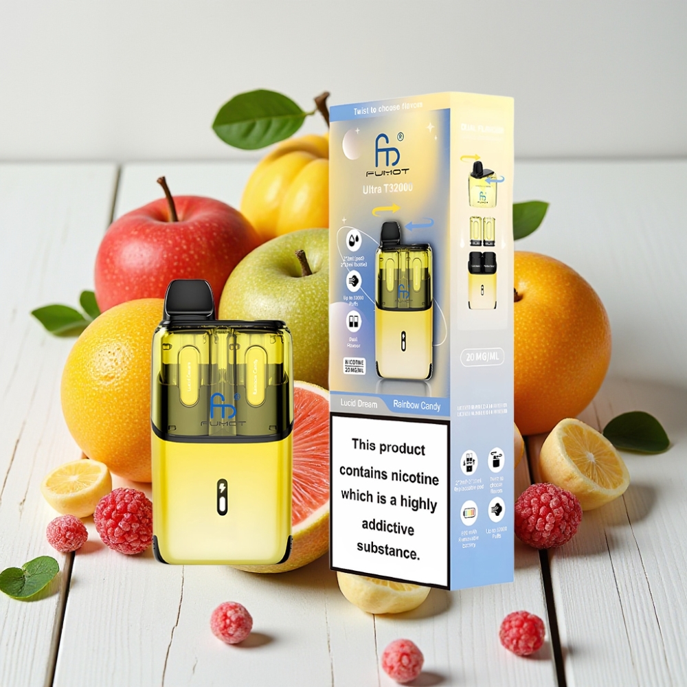 Fumot Ultra T32000 Vienkartinis Vapas - Ryškios Sapnų Saldainiai, 32000 Pūkų, 24ml, 20mg