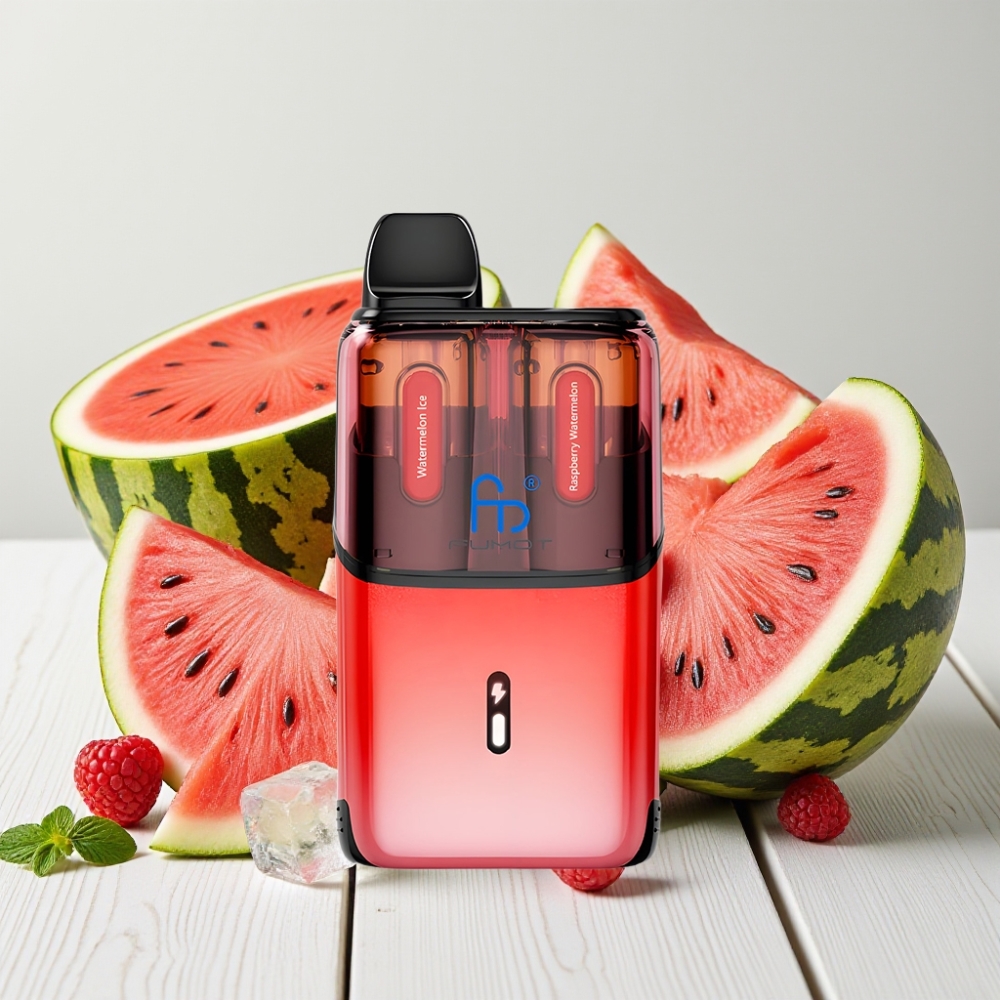 Fumot Ultra T32000 Vienkartinis Veipas Arbūzo Ledas - Aviečių Arbūzas, 32000 puffų, 24ml, Type-C