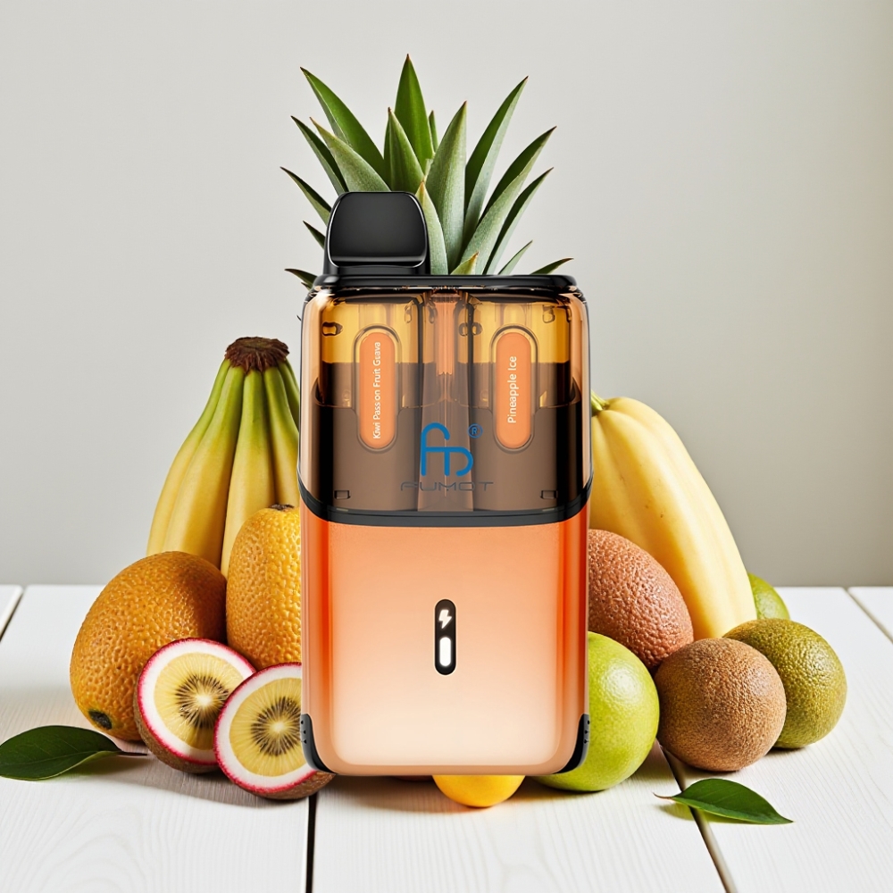 Fumot Ultra T32000 Vienkartinis Veipas Kiwi Pasiflora Gvajava - Ananasas Ledas | 32000 pučk., 800mAh, Type-C