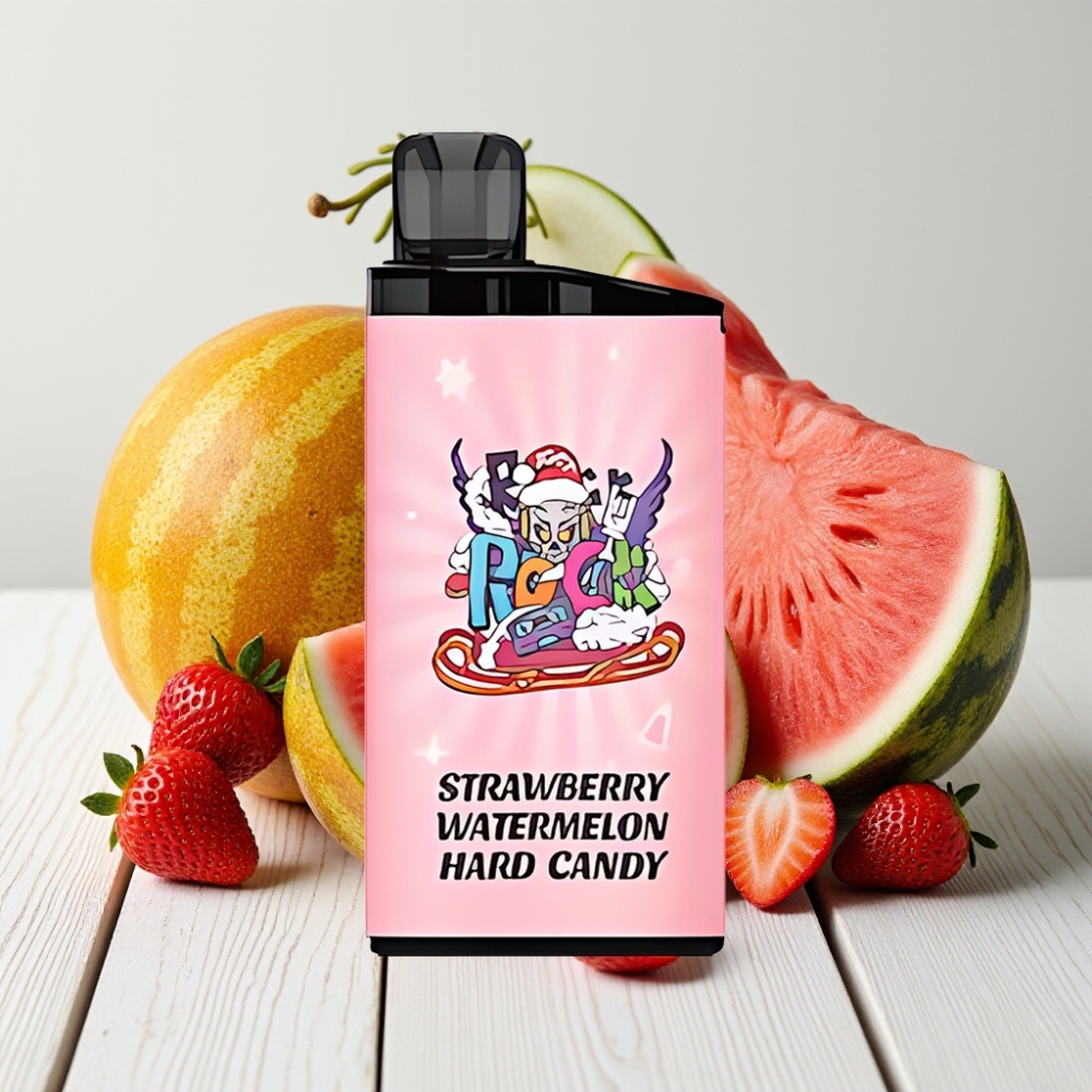 IGET Bar 3500 Puffs Vienkartinis Veipas Braškės Arbūzas Kietieji Saldainiai, 1400 mAh, 1.2 Ohm