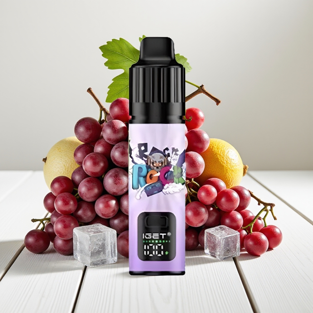 IGET BAR PLUS S3 POD 10000 Pūkų Vienkartinis Veipas Vynuogių Ledas | 5% Nikotino, 18 ml, 950 mAh