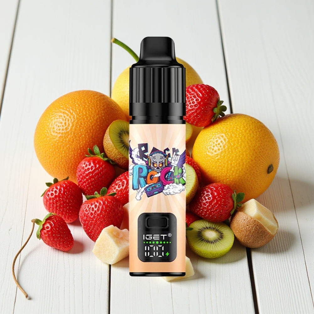 IGET BAR PLUS S3 POD 10000 Puffs Vienkartinis Veipas Braškė-Kivis Su Ledu, 18ml, 5% Nikotino, 950mAh