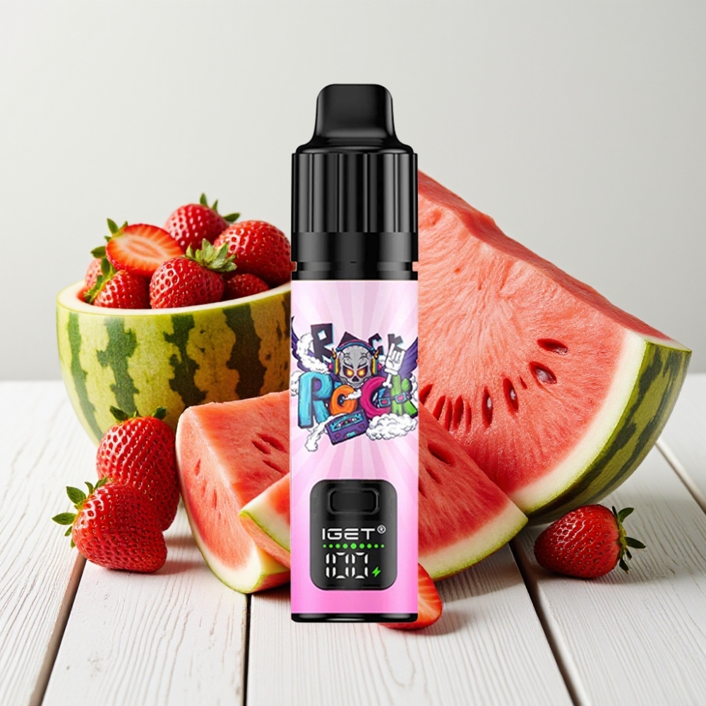 IGET BAR PLUS S3 POD 10000 Puffs Vienkartinis Veipas Braškės Arbūzas Ledas, 10000 Puffs, 5% Nikotino, 18 ml