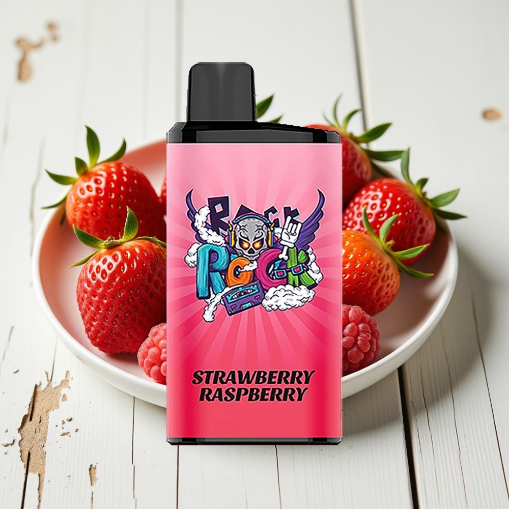 IGET Bar Pro 10000 Puffs Vienkartinė Vape Braškė ir Avietė, 2000 mAh, 1.2 Ohm