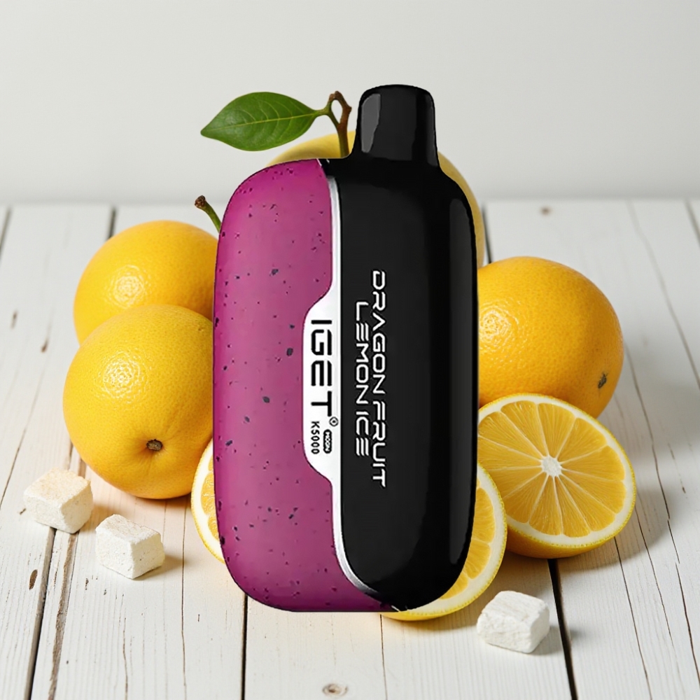 IGET Moon K5000 Puffs Drakono Vaisiaus Citrinų Ledas Vienkartinis Veipas, 5000 Puffs, 1.35 Ohm