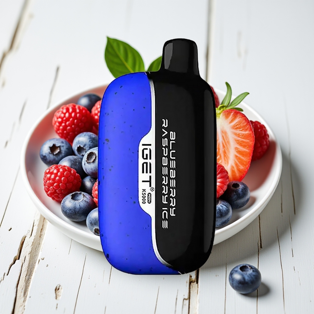 IGET Moon K5000 Puffs Nešiojamasis Vapas Mėlynųjų Aviečių ir Aviečių Ledas | 5000 Puff, 1.35 Ohm, 81.5 g