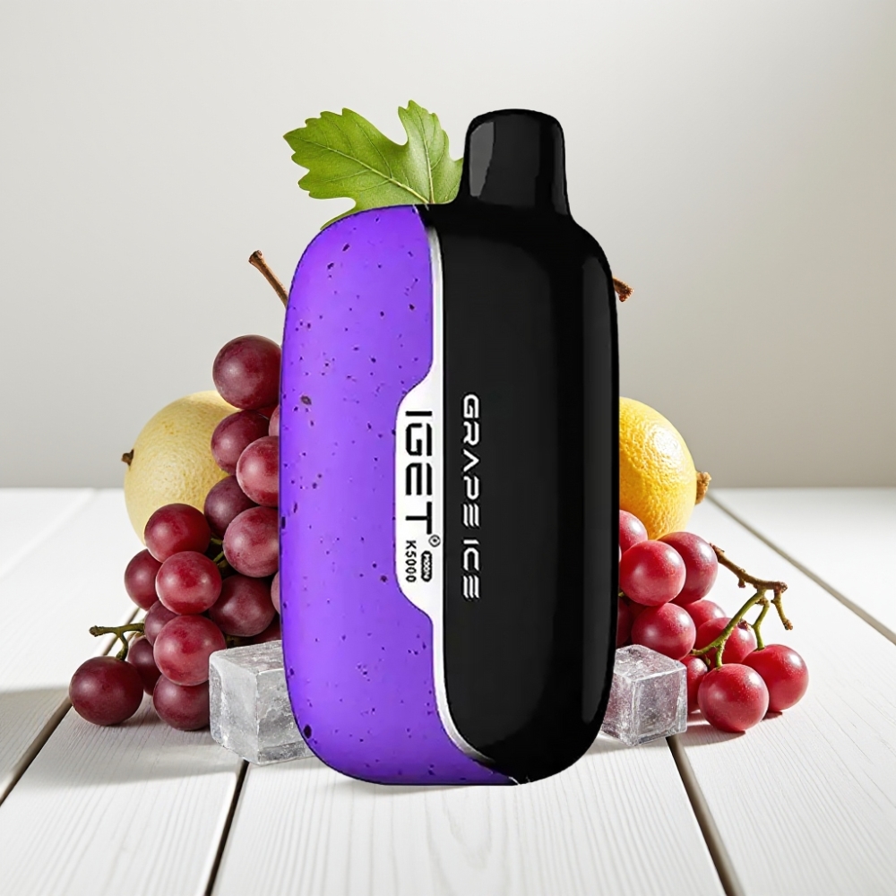 IGET Moon K5000 Puffs Vienkartinis Vaporizatorius Vynuogių Ledas | 5000 Pūkų, 1.35 Ohm