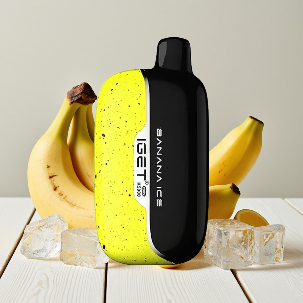 IGET Moon K5000 Puffs Vienkartinis Veipas Bananinės Šaldytos Kūrelės, 5000 Puffs, 1.35 Ohm