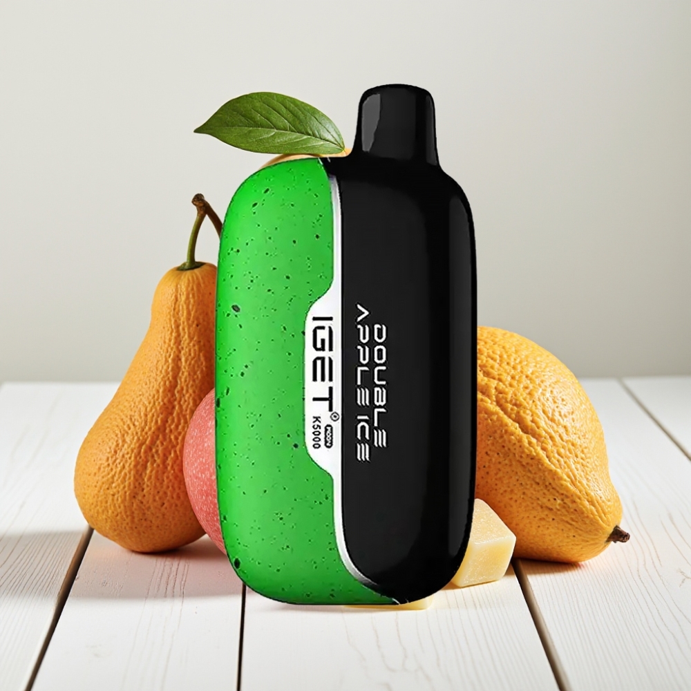 IGET Moon K5000 Puffs Vienkartinis Veipas Dvigubas Obuolys Ledas | 5000 Puff, 1.35 Ohm, 81.5 g