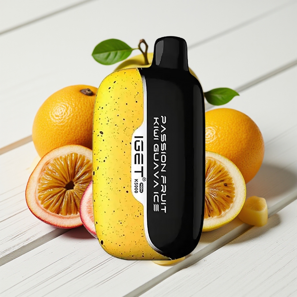 IGET Moon K5000 Puffs Vienkartinis Veipas Marakučiai Kiwi Gvajava Ledas | 5000 Puff, 1.35 Ohm