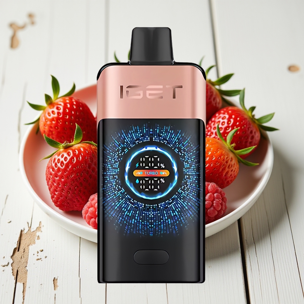 IGET ONE 12000 Puffs Vienkartinis Veipas Braškė ir Avietė | 2700 mAh, 0.6 ohm