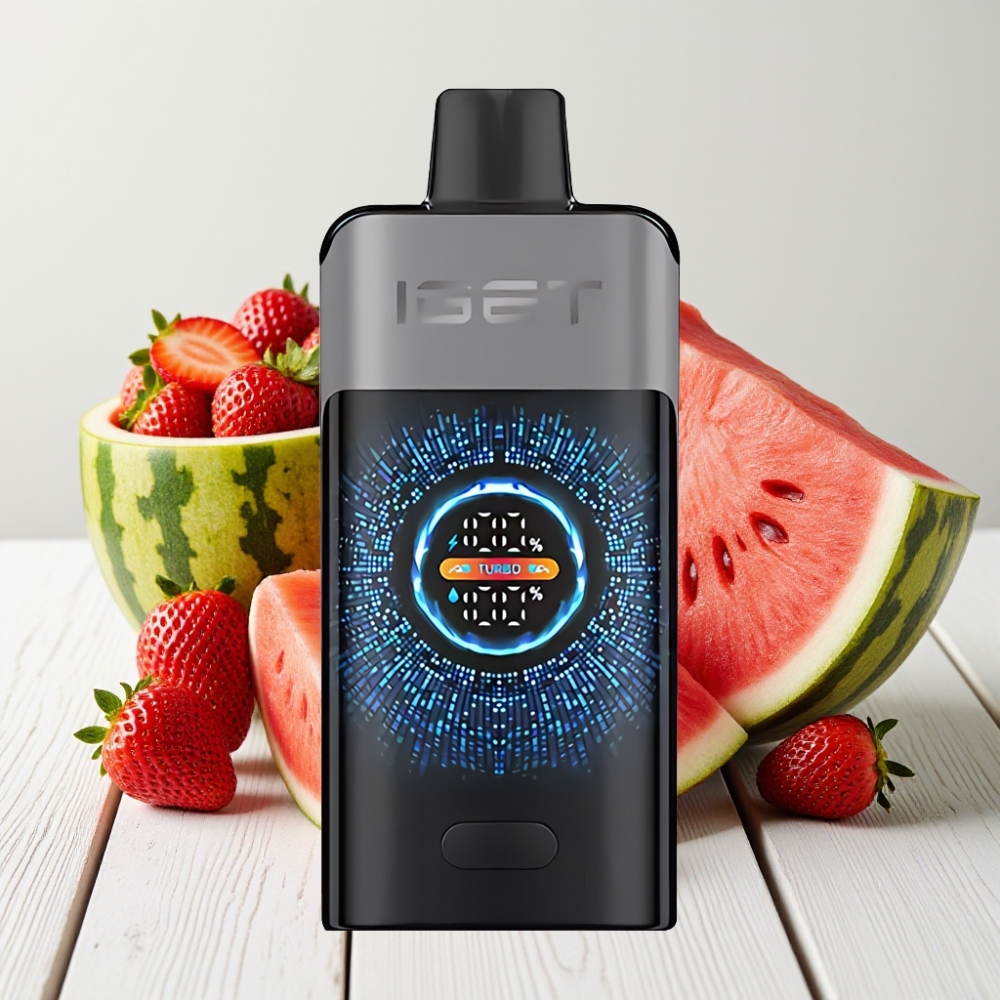 IGET ONE 12000 Puffs Vienkartinis Veipas Braškės Arbūzo Ledas | 2700 mAh, 0.6 ohm