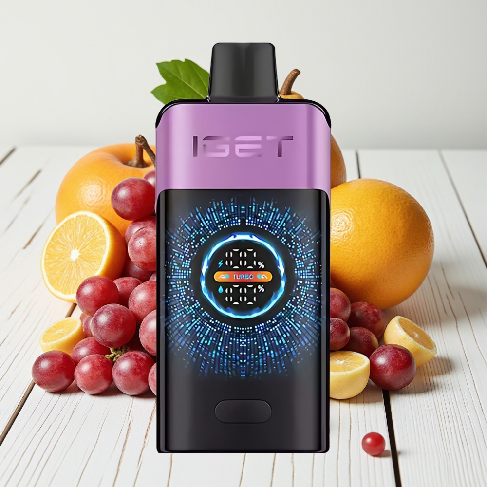 IGET ONE 12000 Puffs Vienkartinis Veipas Chupa Chups Vynuogių, 2700 mAh, 0.6 ohm