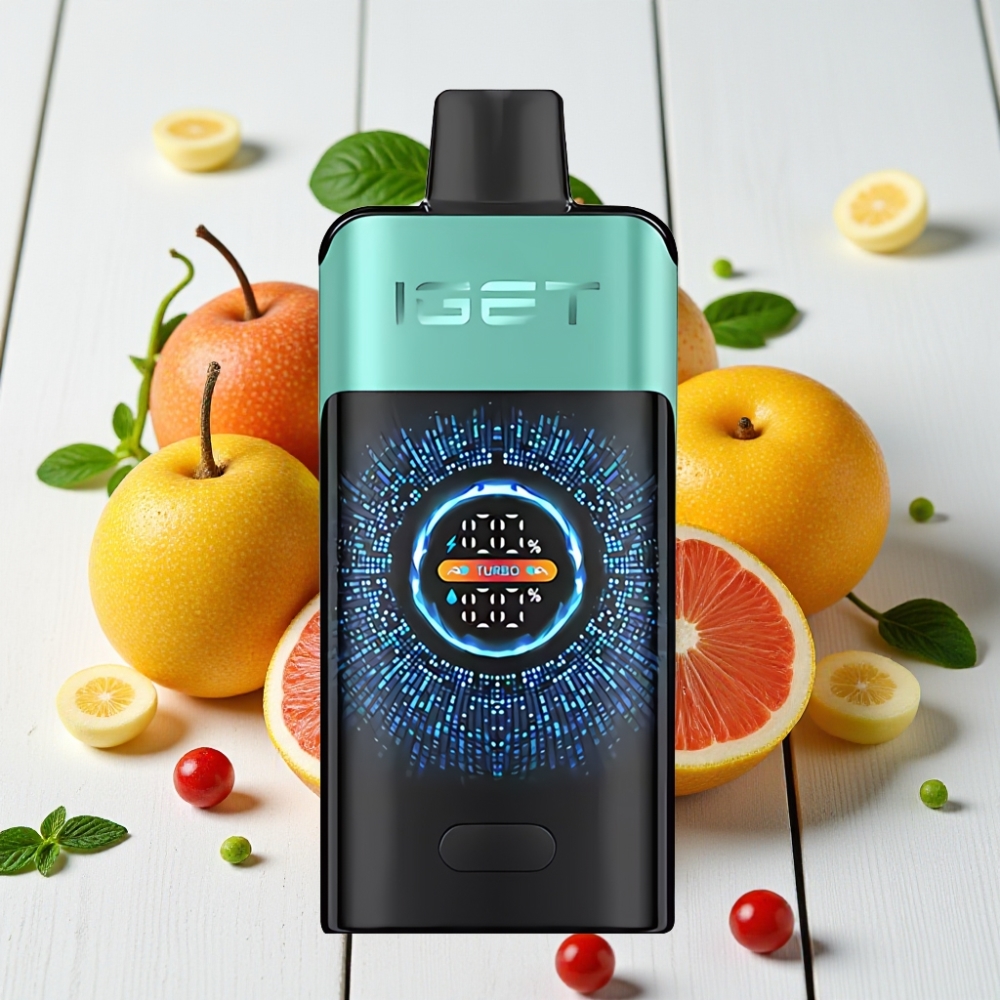 IGET ONE 12000 Puffs Vienkartinis Veipas – Kalnų Versmės Mėtų Ledas, 2700 mAh, 0.6 ohm