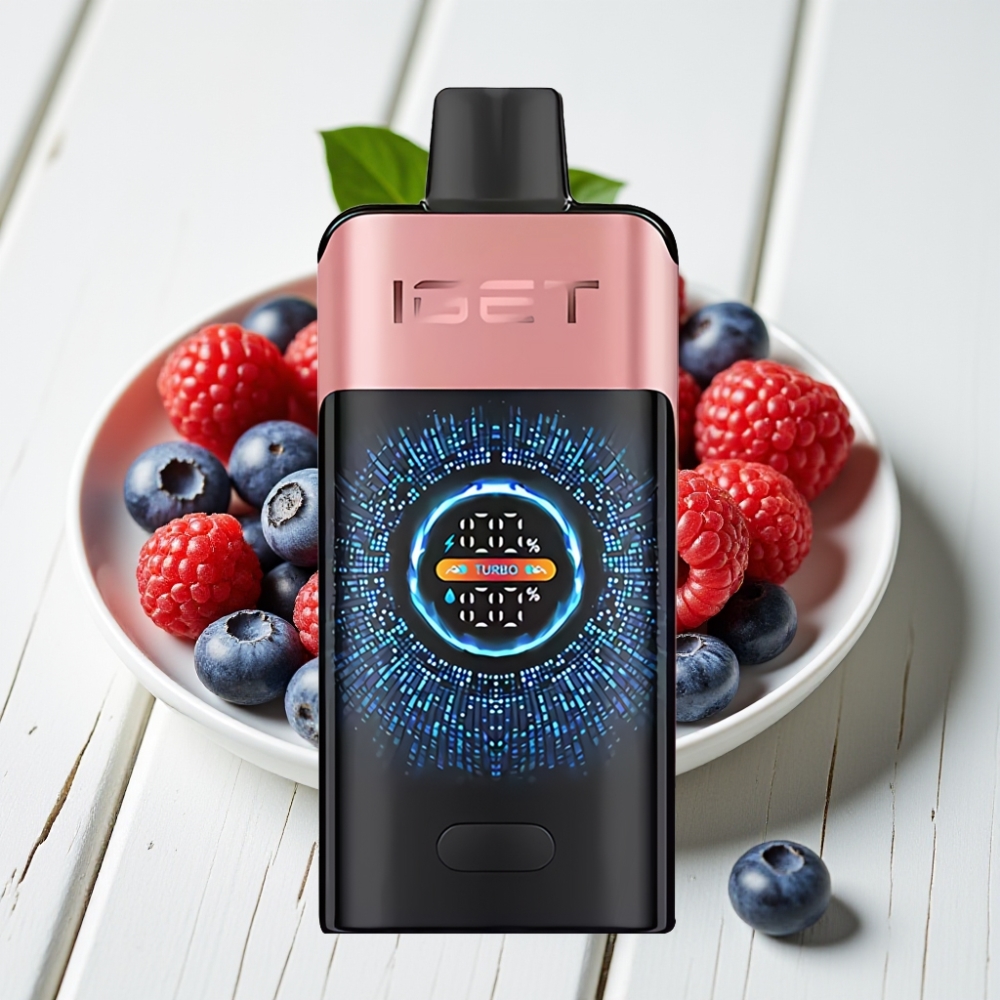 IGET ONE 12000 Puffs Vienkartinis Veipas Mėlynųjų Aviečių ir Aviečių, 2700 mAh, 0.6 ohm