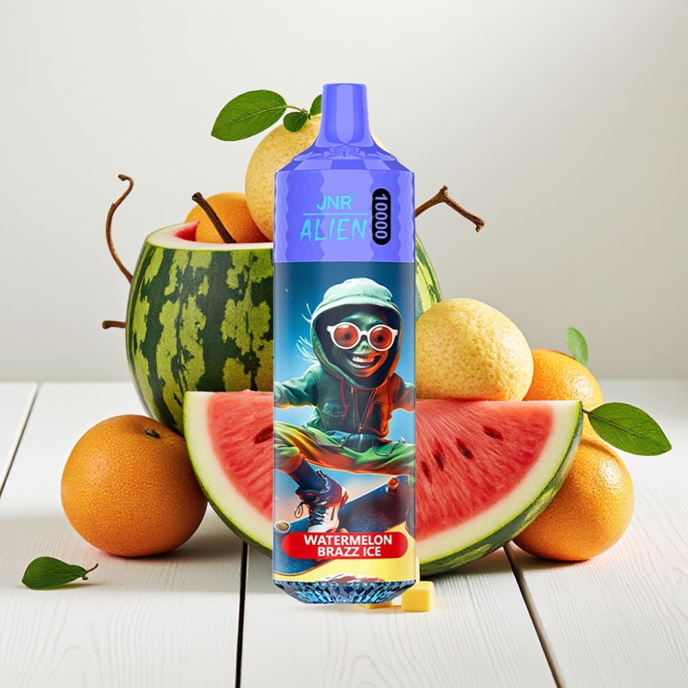 JNR Alien 10000 Puffs Arbūzas Brazz Ledas | 850mAh, 20ml, Type-C