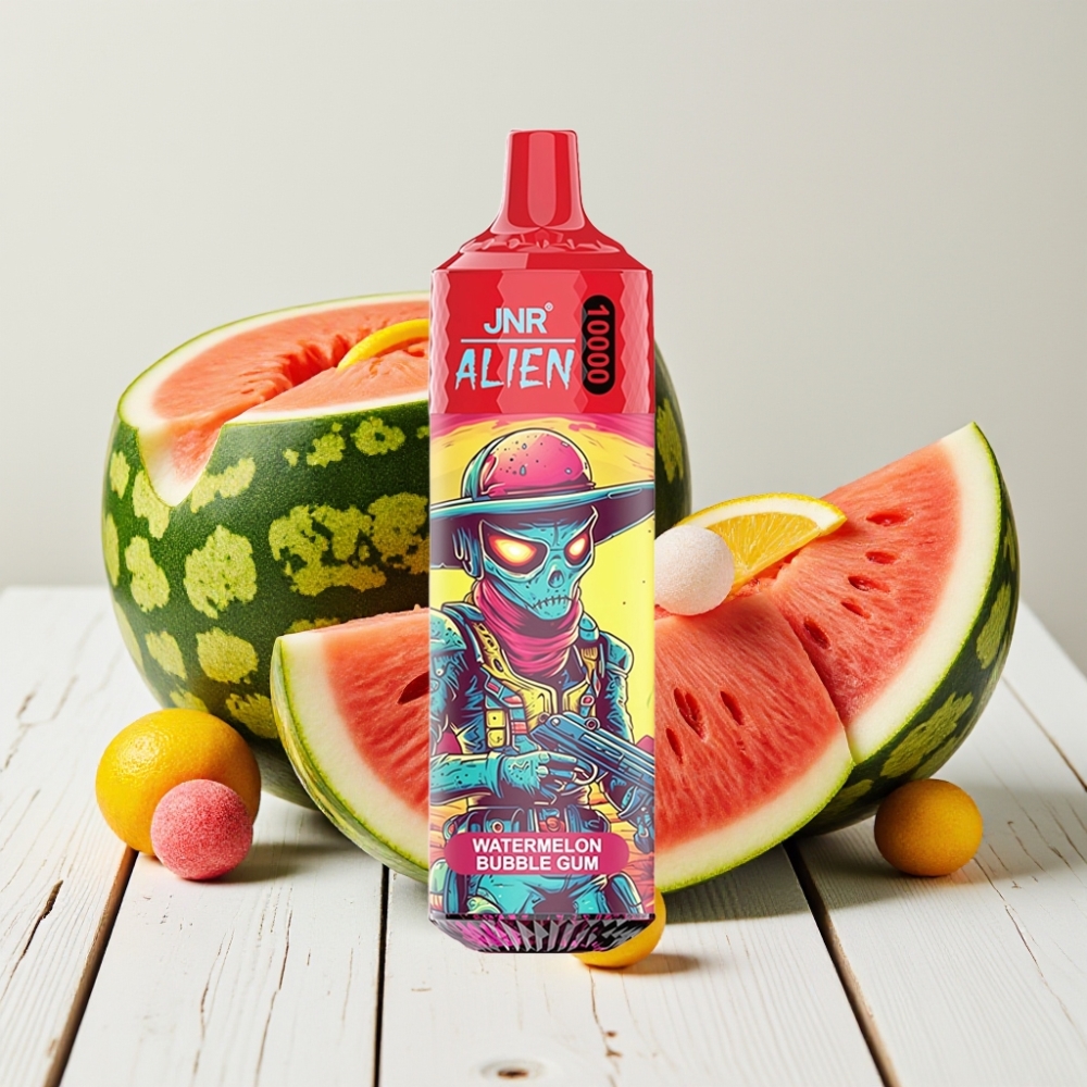 JNR Alien 10000 Puffs Arbūzo Kramdomoji Guma | 850mAh, 20ml, Type-C