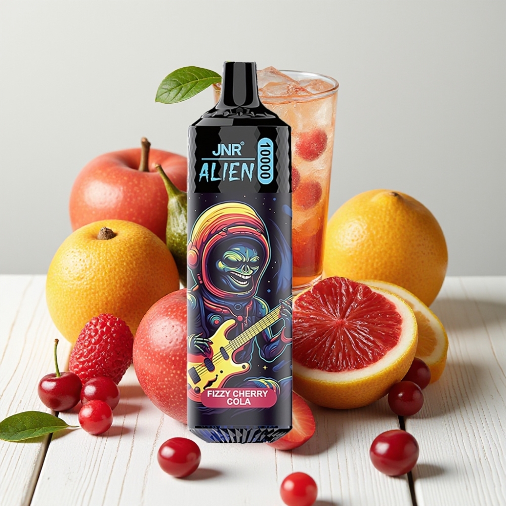 JNR Alien 10000 Puffs Fizzinė Vyšnių Kola | 850mAh, 20ml, Type-C