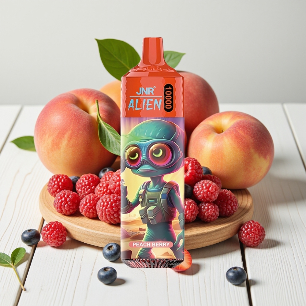 JNR Alien 10000 Puffs Persikų Uogų | 850mAh, 20ml, Type-C